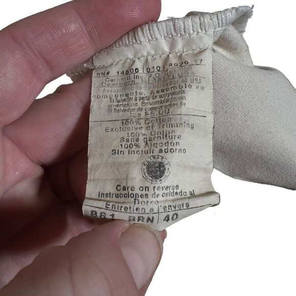 90s Carhartt duck canvas Mens 40 Distressed Faded Shorts tan - Picture 5 of 16